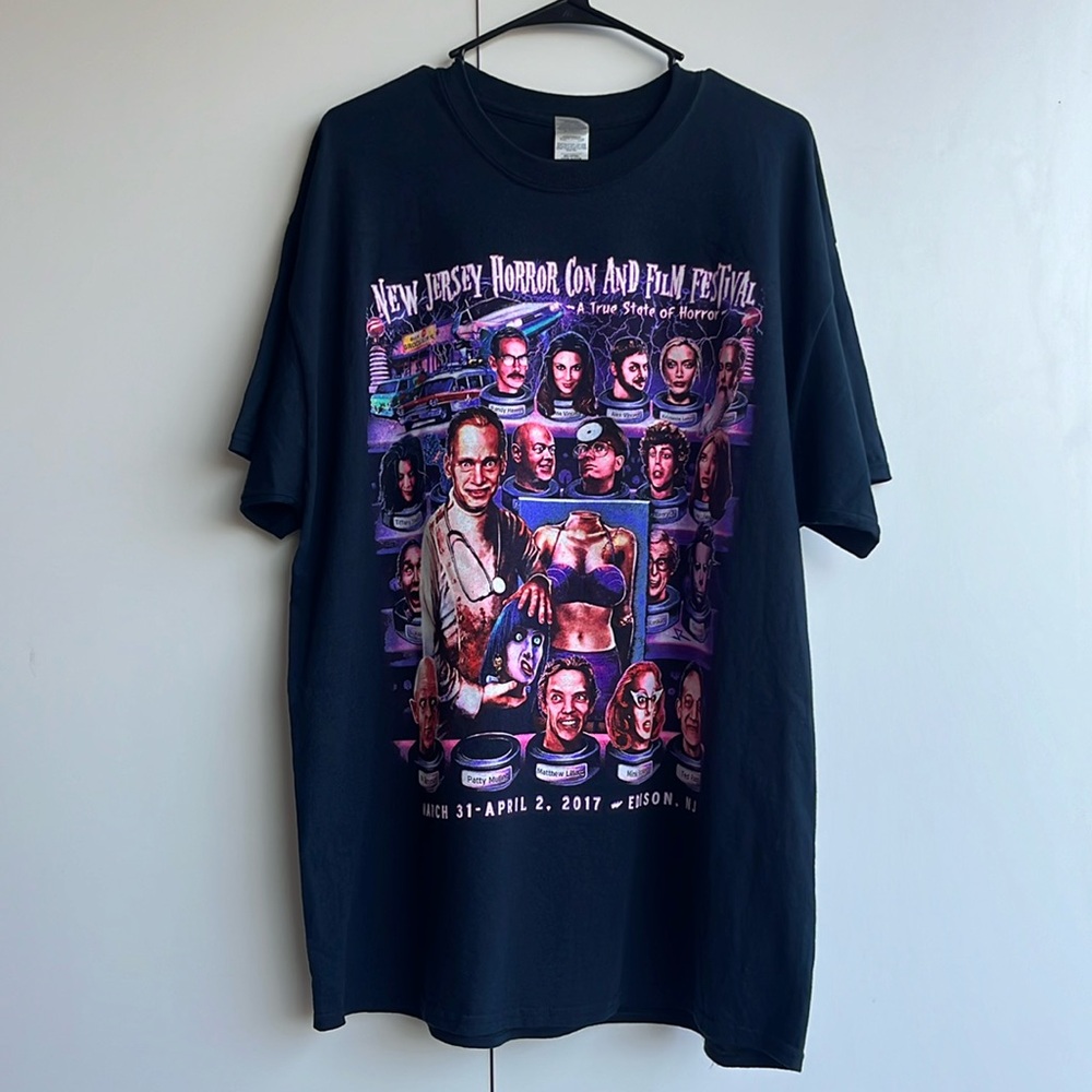 New Jersey Horror Con Film Festival black  t-shirt, size extra large. 2017.